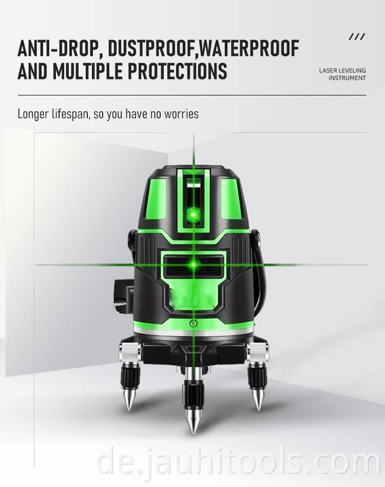 Self-Leveling Laser Level Green Radius 2 Cross Lines